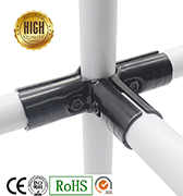 YS-3 recyclable ESD 4 way cross metal joint set for antistatic lean pipe workbench