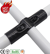 YS-4 SPHC 3 Way Cross Joint | Black Electrophoresis Tubo Lean Connector | Yusilean